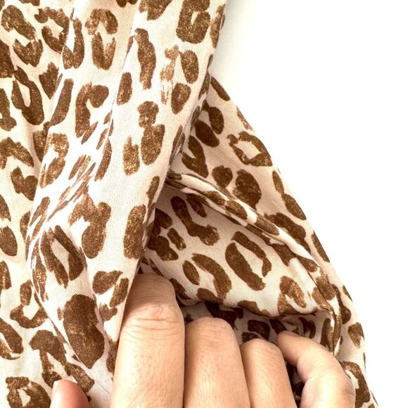 Anthropologie Pilcro Zahar Leopard Print V Neck Casual Tunic Dress - Picture 5 of 12